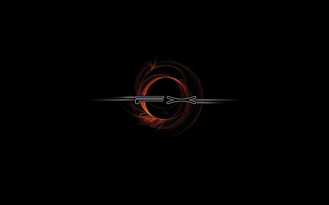 Black background red orange design free wallpaper for desktop - medium preview image