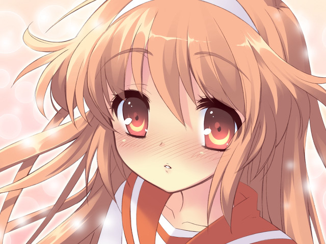 Girl longhair redshirt whitecollar aguri free wallpaper - medium preview image