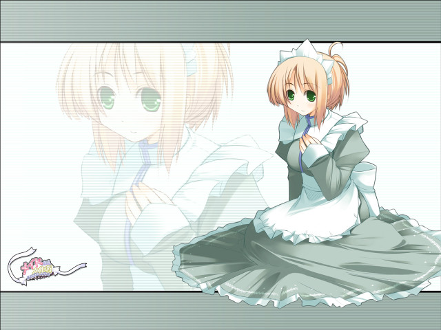 Girl cat portrait remodernism yayoi free wallpaper - medium preview image