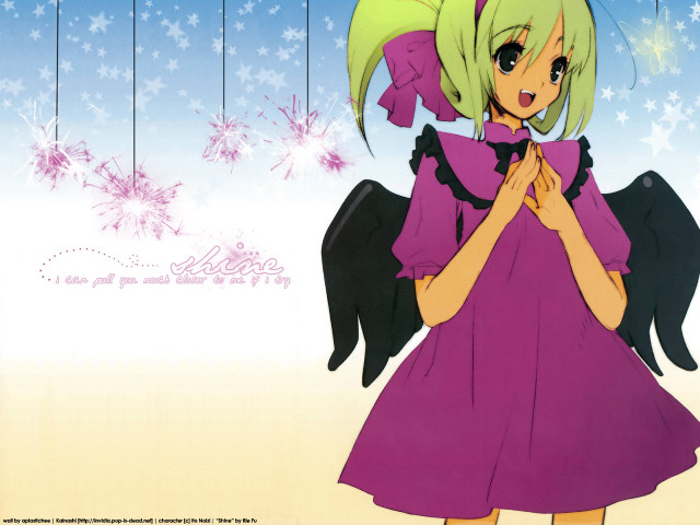 Angel wings purple dress starry free wallpaper - medium preview image
