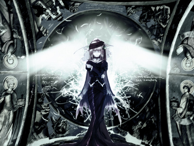 Alice prin gothic manga clock free wallpaper for desktop - medium preview image