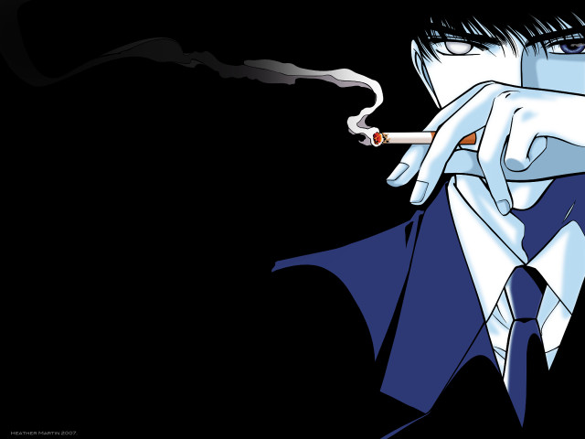 Eizan kikukawa suit smoking dark free wallpaper - medium preview image