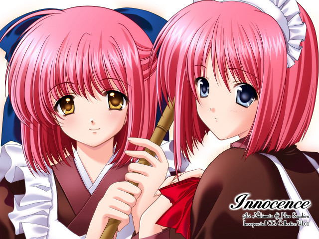 Anime girls pink hair brown free wallpaper - medium preview image
