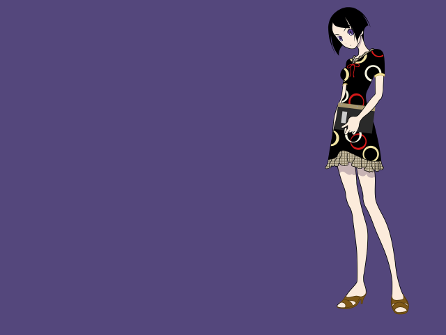 Woman purple background clock orphism free wallpaper - medium preview image