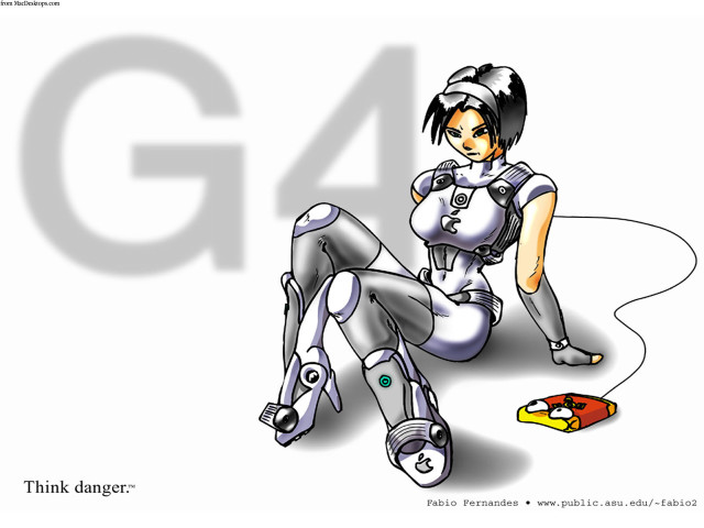 Cartoon girl toyrobot g4 logo free wallpaper - medium preview image