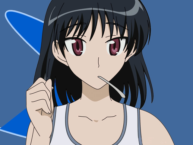 Girl toothbrush blue background star free wallpaper - medium preview image