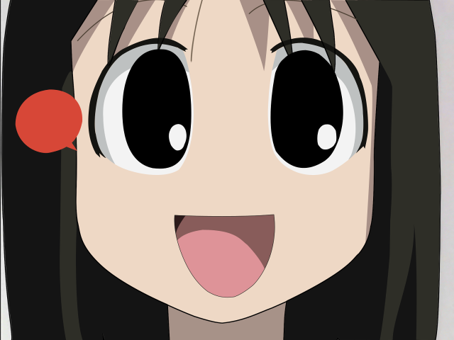 Cartoon girl red nose black free wallpaper - medium preview image