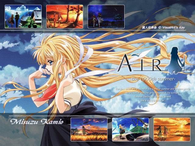 Anime planet sky clouds longhair free wallpaper - medium preview image