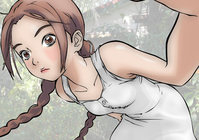 Girl long hair cellphone giantess free wallpaper - medium preview image