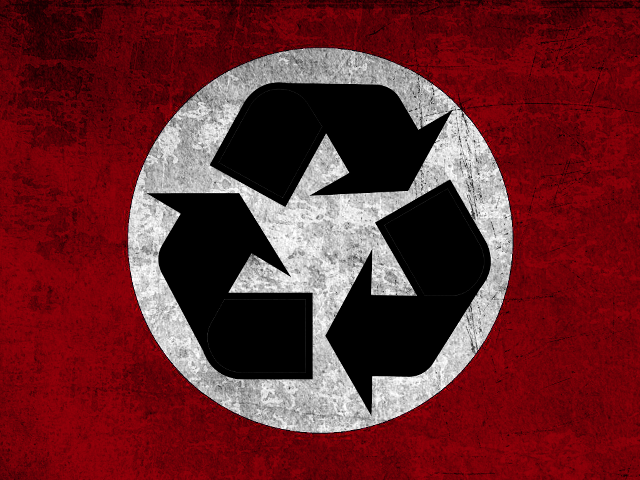 Red black recycle symbol circle free wallpaper - medium preview image