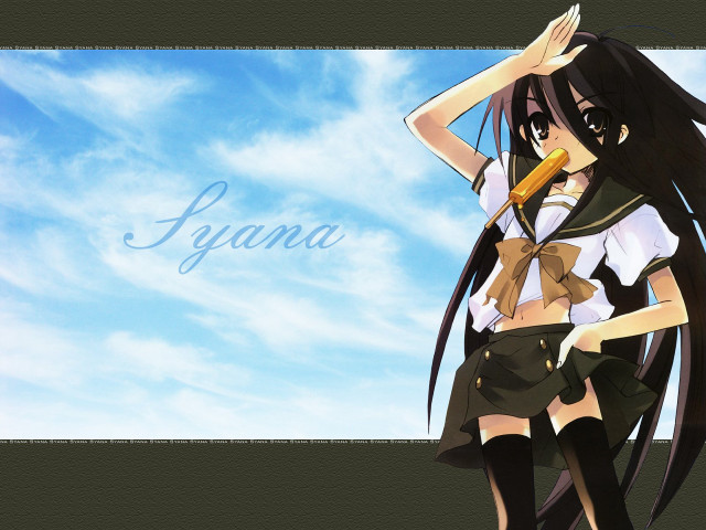 Kyna girl anime longhair bowtie free wallpaper - medium preview image