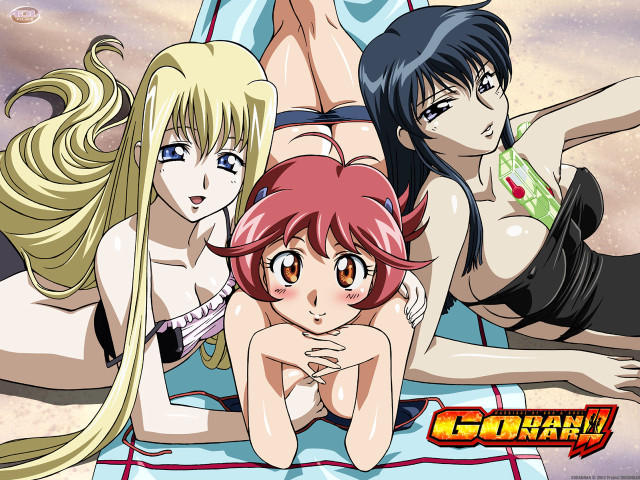 Anime girls beach bikini poster free wallpaper - medium preview image