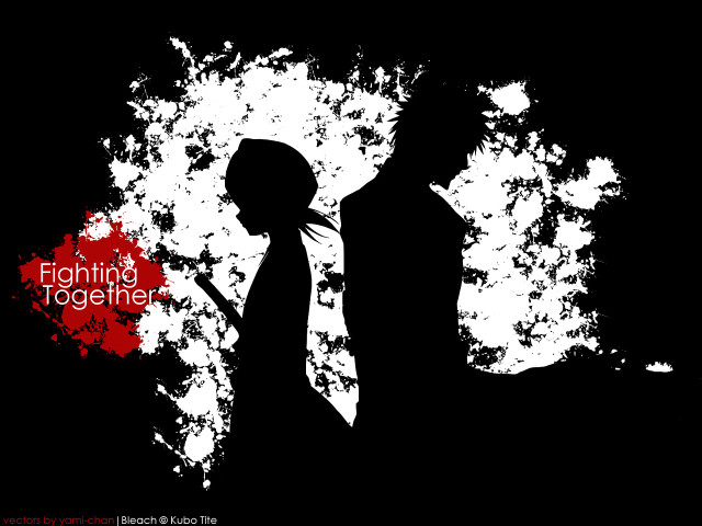 Silhouette fight together gothic neo free wallpaper - medium preview image