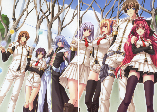 Anime girls snow trees belt free wallpaper - medium preview image