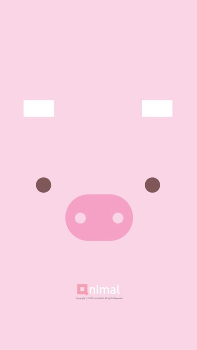 Pink pig vector kawaii beeple free wallpaper - medium preview image