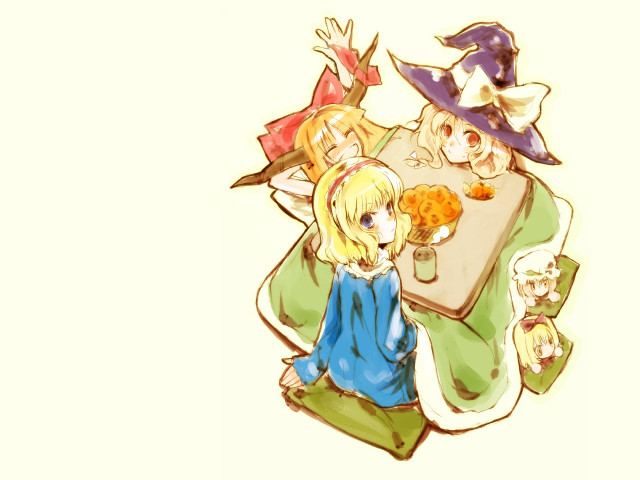 Group people table book hat free wallpaper - medium preview image