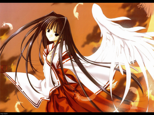 Angelic woman long hair white free wallpaper - medium preview image