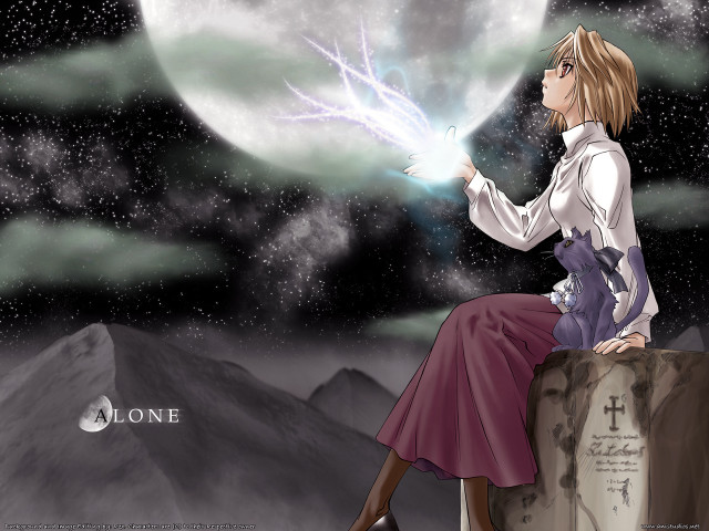 Moonlight gothic anime aurora planet free wallpaper - medium preview image