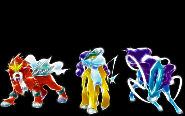 Three colored animals black background free wallpaper - medium preview image