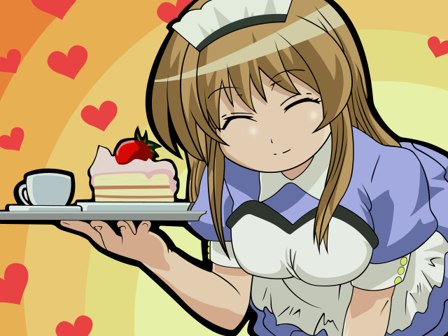 Alice prin waitress pastry heart free wallpaper - medium preview image