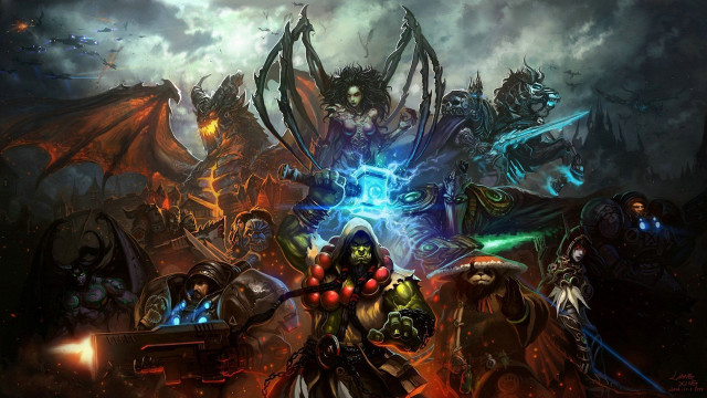 Demonic creatures glowing eyes arms free wallpaper - medium preview image