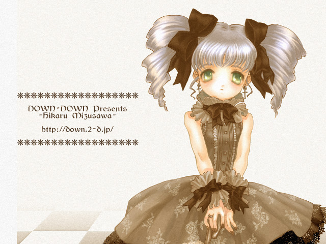 Alice prin bow dress checkered free wallpaper - medium preview image