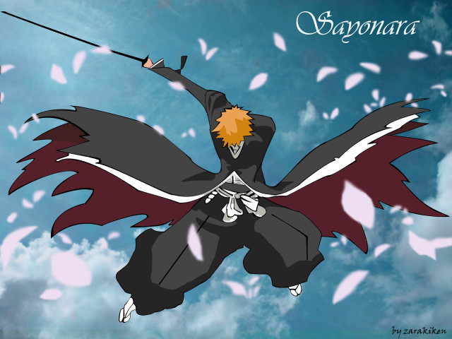 Baioken eishun sword flying cherryblossoms free wallpaper - medium preview image