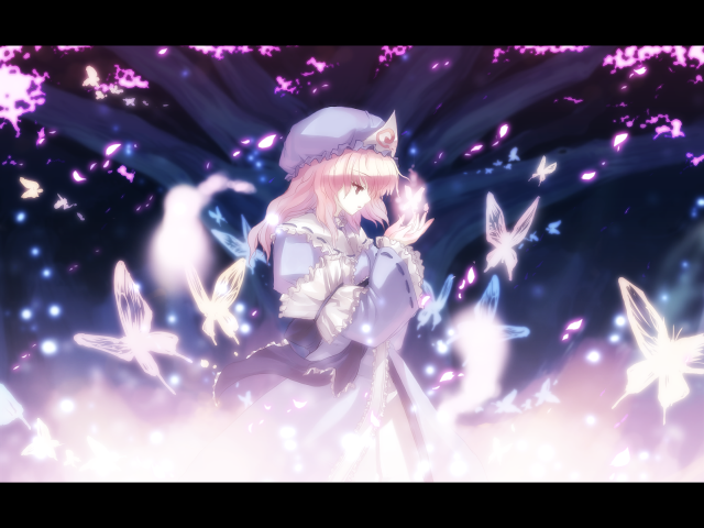 Girl white dress hat butterflies free wallpaper - medium preview image