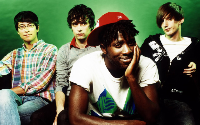 Young men green background group free wallpaper - medium preview image