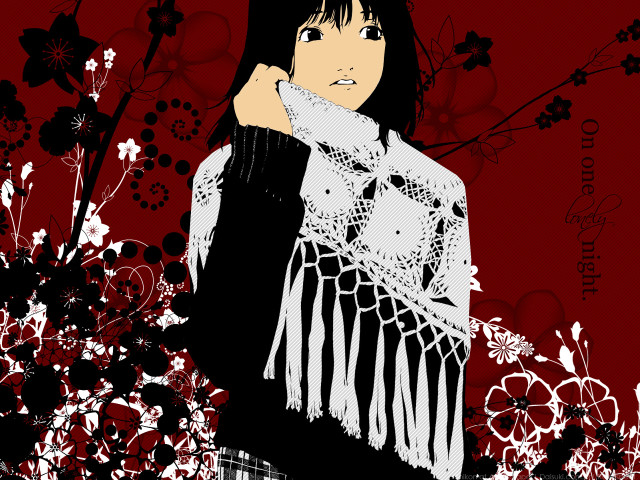 Woman scarf flower red background free wallpaper - medium preview image