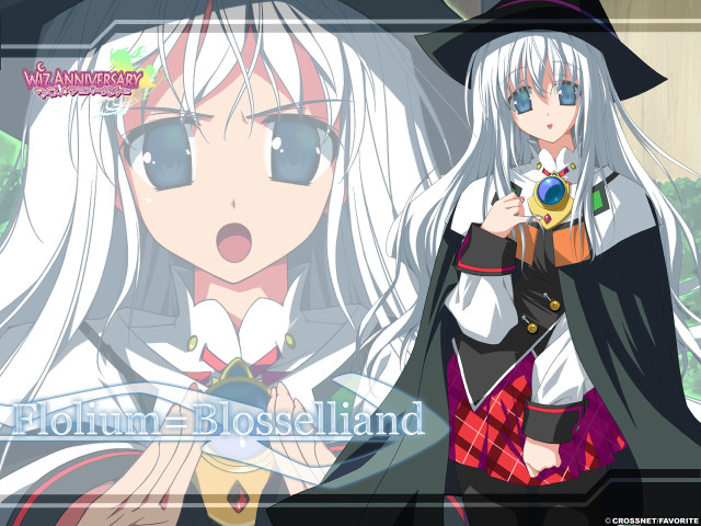 White hair anime girl camera free wallpaper - medium preview image