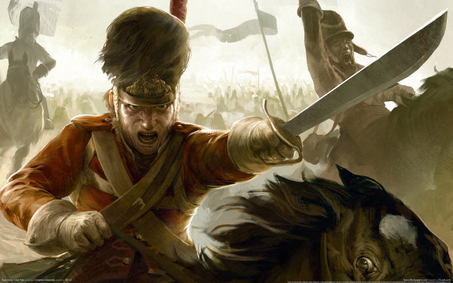 Man sword horse crowd fantasy free wallpaper - medium preview image