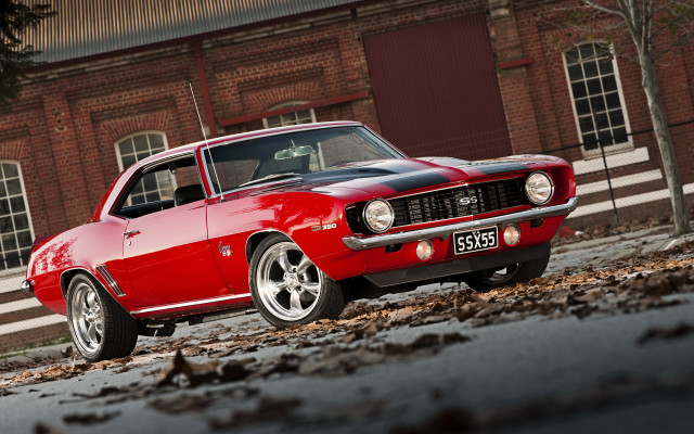Red car 3d render city free wallpaper - medium preview image