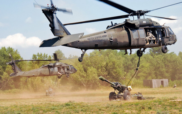 Helicopter lifting object american scene free wallpaper - medium preview image