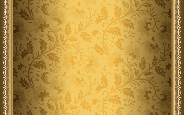 Gold background gold border floral free wallpaper - medium preview image