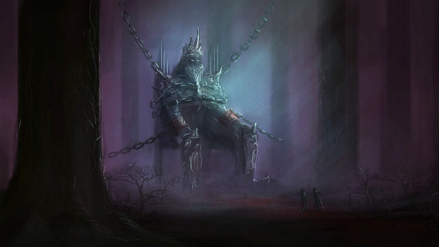 Giant creature forest chains man free wallpaper - medium preview image