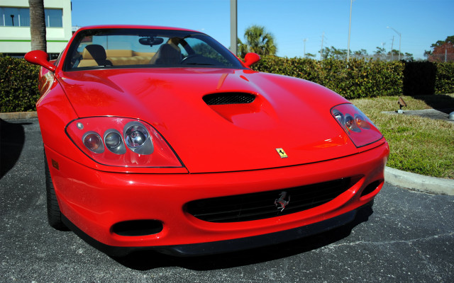 Red sports car parking lot #11 free wallpaper - medium preview image