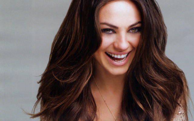 Woman smiling longhair toothbrush hyperrealism free wallpaper - medium preview image