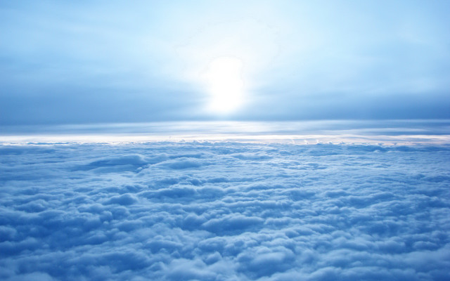 Sky clouds sunlight ocean horizon free wallpaper - medium preview image