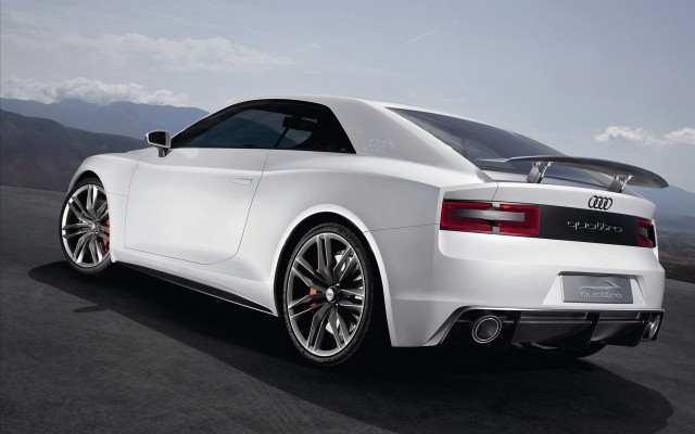 White car mountains clouds road free wallpaper - medium preview image