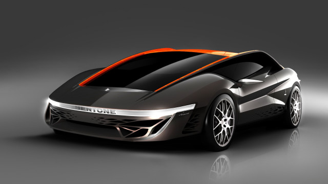 Futuristic car red stripe black #2 free wallpaper - medium preview image