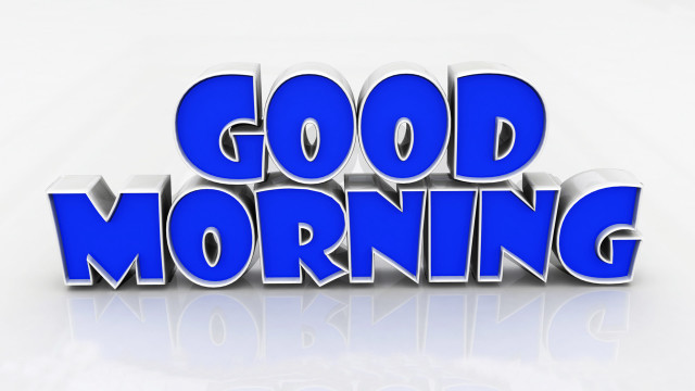 Blue 3d good morning reflection free wallpaper - medium preview image