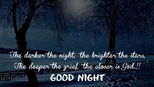 Night scene quote bench snow free wallpaper - medium preview image