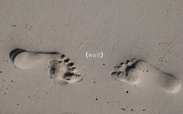 Footprints wait sand water blood free wallpaper - medium preview image