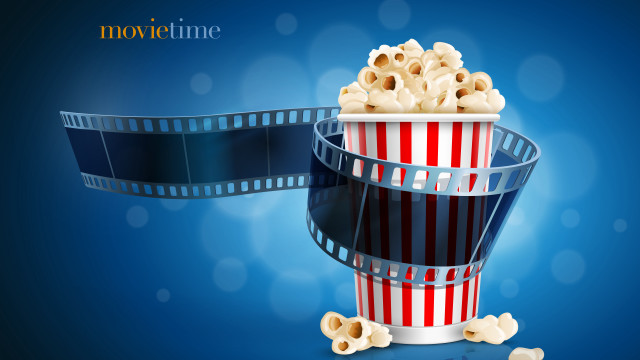 Movie reel popcorn film strip free wallpaper - medium preview image