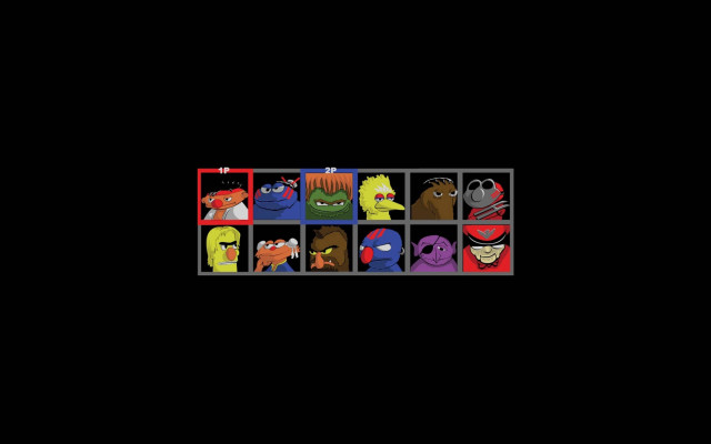 Cartoon characters window black background free wallpaper - medium preview image