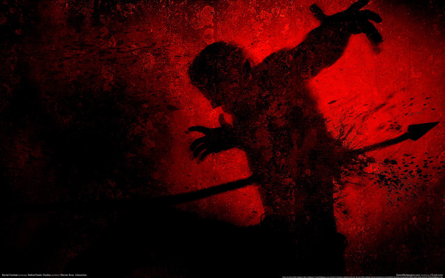 Bloody silhouette man knife red free wallpaper - medium preview image