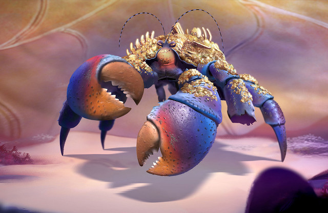 Cartoon crab desert shell spikes free wallpaper - medium preview image