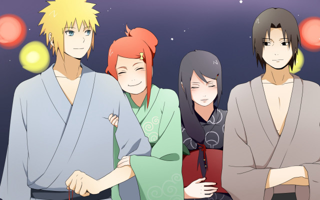Night sky family kimono children free wallpaper - medium preview image