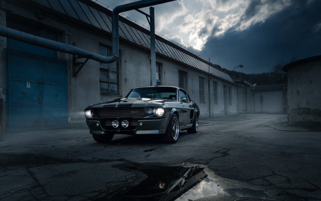 Car parking lot building clouds free wallpaper - medium preview image